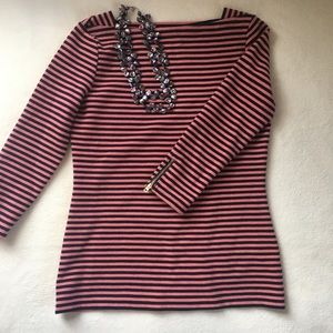 Talbots size xs Pink and Navy Top